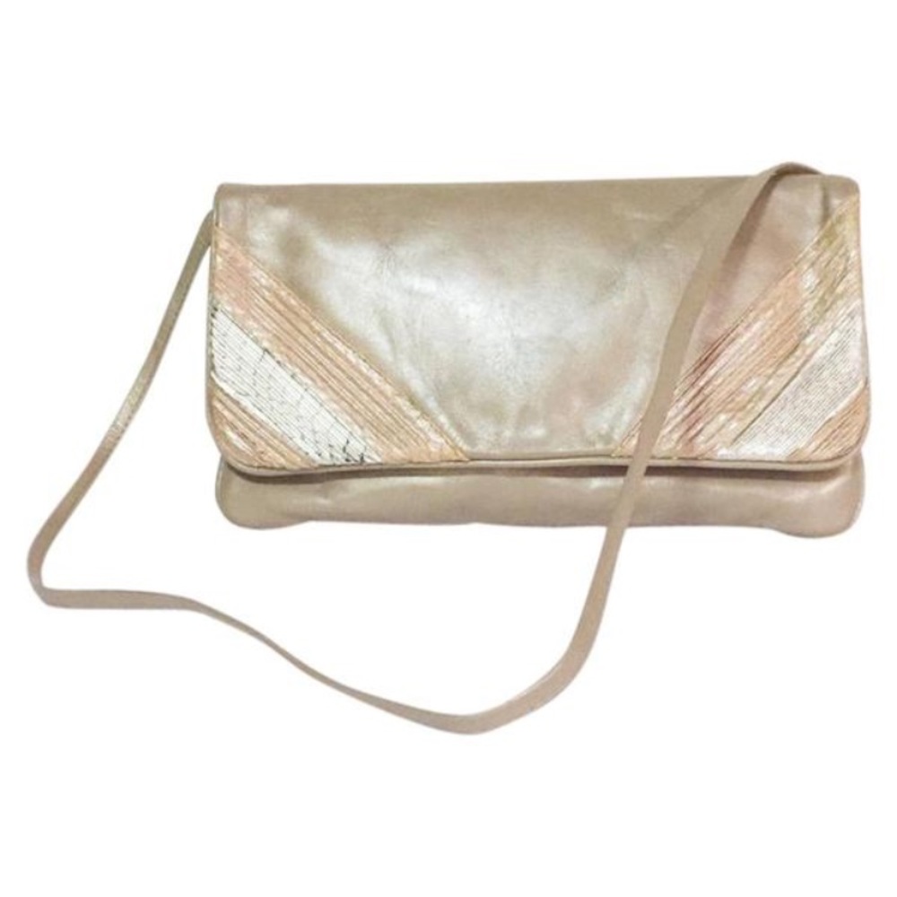 Timmy Woods Beverly Hills leather snakeskin evening flap bag